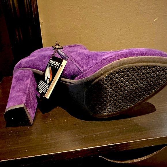 Geox Respira Purple Suede Ankle Boot 8 m NWT - Picture 8 of 8